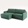 Sofá Retrátil Braço Fino 240 Cm Mola Ensacada D28 Reclinável 4 Lugares Madrid Veludo Verde - NS - 2
