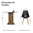 Ver imagem 3 de Conjunto Sala de Jantar Denali Mesa Tampo de Vidro 4 Cadeiras Rustic/preto Madesa