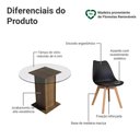 Ver imagem 4 de Conjunto Sala de Jantar Denali Mesa Tampo de Vidro 4 Cadeiras Rustic/preto Madesa