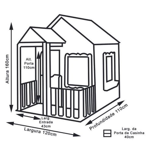 Casa Casinha da Barbie em mdf 110cm de Altura+ 22 Móveis