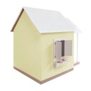 Ver imagem 2 de Casinha 1,50cm em MDF com Varanda Infantil Amarelo/Branca Brinquedo Criança Feliz