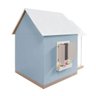 Casinha 1,50cm Em Mdf Com Varanda Infantil Azul Bebe/Branca Brinquedo Criança Feliz - 2
