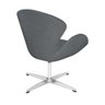 Poltrona Swan Linho Cinza Base Alumínio Giratória Cor Cinza - 3