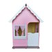 Casinha Infantil Compacta com Cortina 1.00m Em Mdf Rosa/Branca Brinquedo Criança Feliz - 2