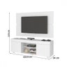 Rack com Painel para Tv até 65 Polegadas Denver 2 Portas Branco Fosco - Atualle Móveis - 3