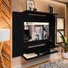 Painel TV Ate 50 Rubi 100% Mdf C/Suporte Universal Preto Fosco - 1