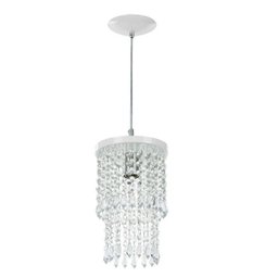 Lustre Pendente De Cristal Acrilico Spark Redondo Branco - 2
