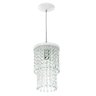 Lustre Pendente De Cristal Acrilico Spark Redondo Branco - 1