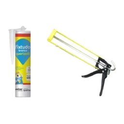 Cola Fixtudo Branco Quartzolit 400G + Aplicador Profissional - 1