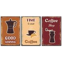 Ver imagem 1 de Kit Placas Quadros Decorativos 3 Peças 20x30 Café Fazenda