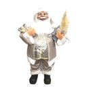Ver imagem 1 de Papai Noel Casaco Cinza Perolado Luxo Grande 60cm Presente e Pinheiro - Master Christmas