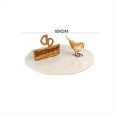 Ver imagem 1 de Tampo de Mesa Redondo Laqueado com Vidro 90cm Off White