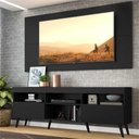 Ver mais imagens de Rack Com Painel Tv 65" Retrô Flórida Multimóveis V3133 Preto Preto
