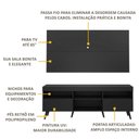 Ver imagem 7 de Rack Com Painel Tv 65" Retrô Flórida Multimóveis V3133 Preto Preto