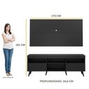 Ver imagem 4 de Rack Com Painel Tv 65" Retrô Flórida Multimóveis V3133 Preto Preto