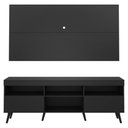 Ver imagem 3 de Rack Com Painel Tv 65" Retrô Flórida Multimóveis V3133 Preto Preto