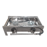 Fogão Portátil 2 Duas Bocas Em Aço Inox Kit Gás Completo - 2