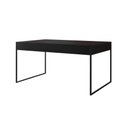 Ver imagem 5 de Mesa Jantar Industrial Retangular Filadélfia Preta 137x90cm Base Ferro Preto com 4 Cadeiras Pretas