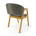 Ver imagem 6 de Kit com 6 Cadeiras Agatha Madeira Maciça Estofada para Mesa de Jantar Veludo Chumbo 109