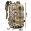 Ver imagem 5 de Mochila Multiuso Escolar Militar  Cargueira 30 Litros Camping Pesca Cáqui Lorben