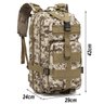 Mochila Multiuso Escolar Militar  Cargueira 30 Litros Camping Pesca Cáqui Lorben - 5