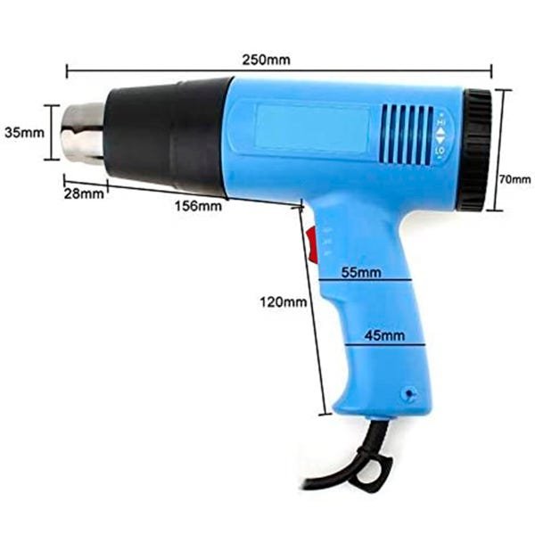 Soprador Térmico Ar Quente 2000W com 2 Temperaturas 300-500°C 110V - 4