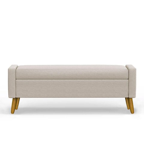 Recamier Bau Londres 1,40m Suede Bege - Clique Decor
