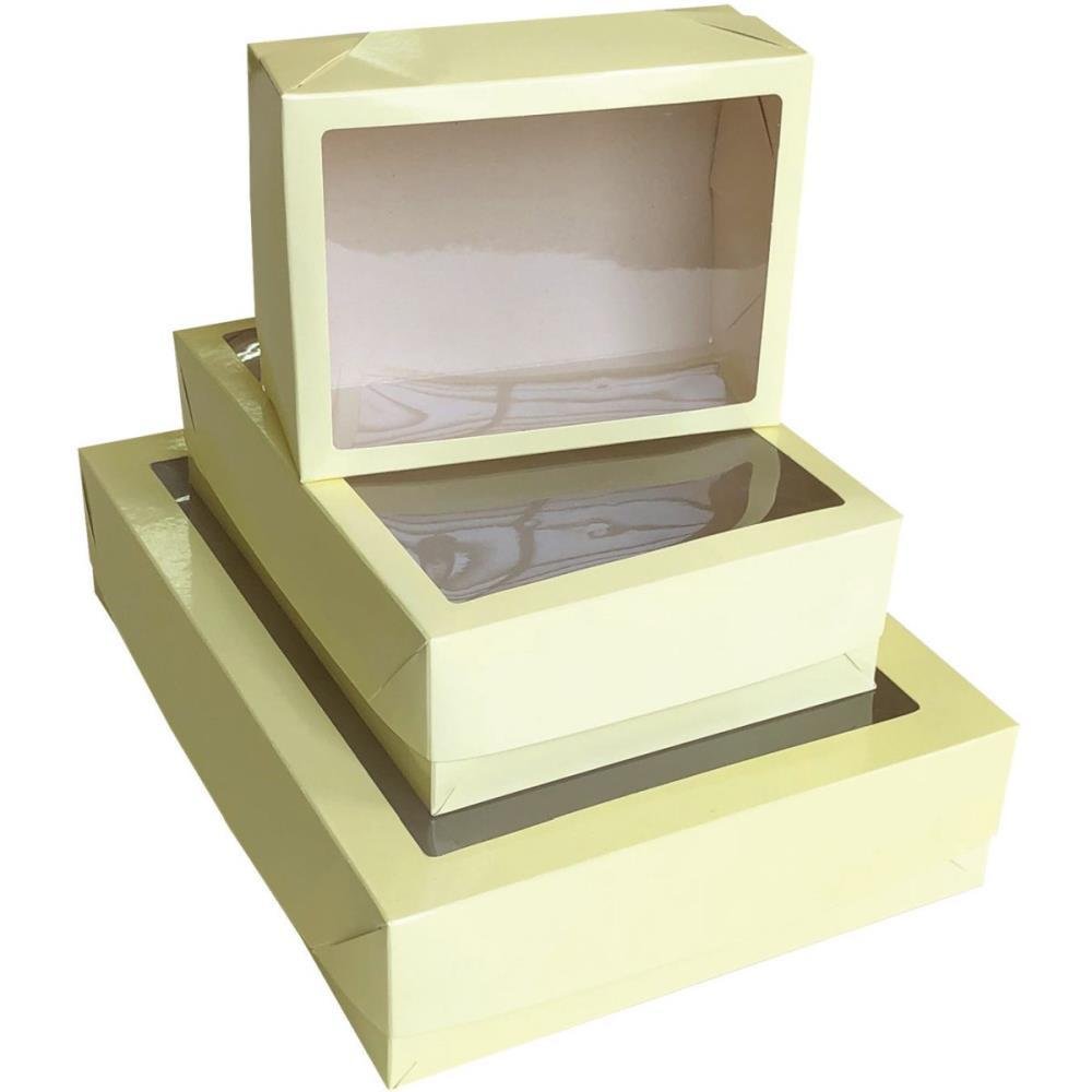 Caixa para Presente com Tampa Pq (19x14,5x7,5cm) com Visor Sua Pacote com 20 - 4