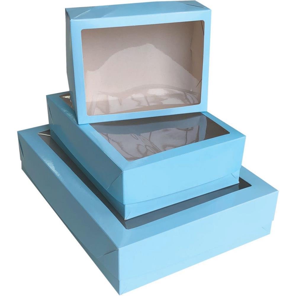 Caixa para Presente com Tampa Pq (19x14,5x7,5cm) com Visor Sua Pacote com 20 - 3