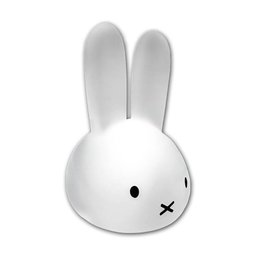 Luminária Abajur Cabeça Miffy 36cm Grande Coelho Branco - 1