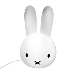 Luminária Abajur Cabeça Miffy 36cm Grande Coelho Branco - 4