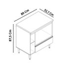 Ver imagem 2 de Balcão para Forno e Micro-ondas Branco Ammirare Móveis