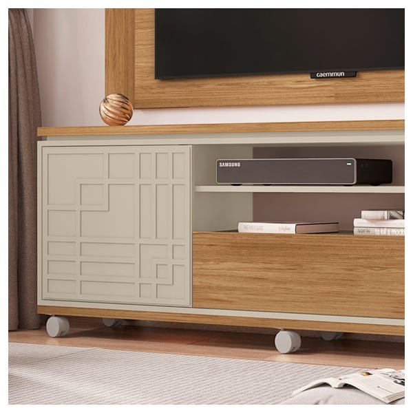 Rack com Painel para TV até 55 Polegadas Form Caemmun | MadeiraMadeira