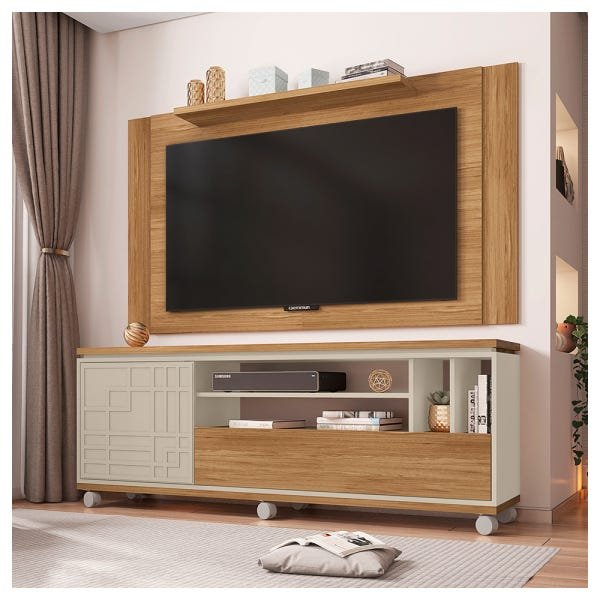 Rack com Painel para TV até 55 Polegadas Form Caemmun | MadeiraMadeira