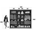 Ver imagem 4 de Guarda Roupa Casal 6 Portas e 4 Gavetas C/ Espelho Robust/livorno Branco - Novo Horizonte