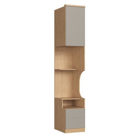 Módulo Mesa de Cabeceira 1 Porta Elegance Cinza