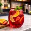 Ver imagem 3 de Copo Diamond Jogo 6 Unidades Suco Agua Drink Vidro Vermelho Transparente 625ml
