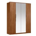 Ver imagem 1 de Guarda Roupa Casal Attore 4 Portas Nogueira com 2 Espelhos - Demartêz Nogueira