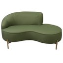 Ver imagem 6 de Sofá Curvo 2 Lugares 150cm Braço Dir. Thommy Pés Ouro Linho Verde Claro - Nexta Casa