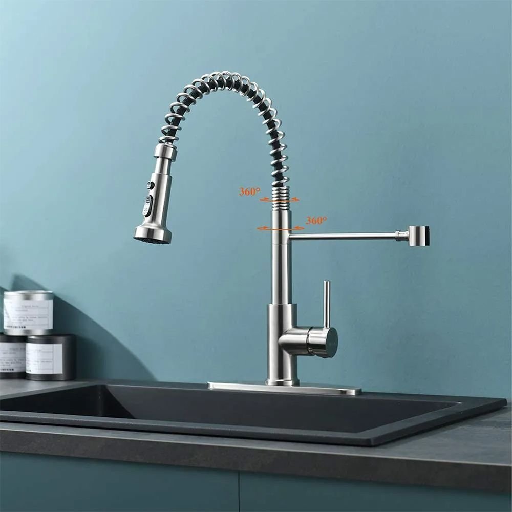 Torneira Cozinha Goumert Misturador Agua Quente Fria Monocomando Flexivel Extensivel Pia Mesa Bancad - 4