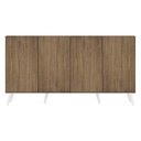 Ver imagem 3 de Aparador Buffet 4 Portas Retrô Veneza Multimóveis V3556 Rustic/Branco Rustic/Branco