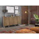 Ver imagem 2 de Aparador Buffet 4 Portas Retrô Veneza Multimóveis V3556 Rustic/Branco Rustic/Branco
