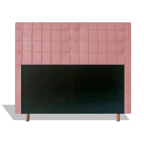 Cabeceira Estofada Paris 160cm Cama Box Queen Rose