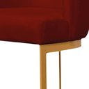 Ver imagem 4 de Banqueta Decorativa Emily Base Metal Dourado:bordo