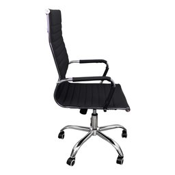 Kit 2 Cadeira Eames Esteirinha Presidente Escritório Alta Branca Preta - 4