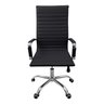 Kit 2 Cadeira Eames Esteirinha Presidente Escritório Alta Branca Preta - 3