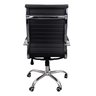Kit 2 Cadeira Eames Esteirinha Presidente Escritório Alta Branca Preta - 5