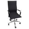 Kit 2 Cadeira Eames Esteirinha Presidente Escritório Alta Branca Preta - 2