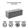Calçadeira Baú Casal 140cm Cinza - 5
