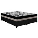 Ver imagem 1 de Cama Box Queen: Colchão Anatômico Ortobom D33/EP ISO 100 Double Face + Base CRC Courano Black(